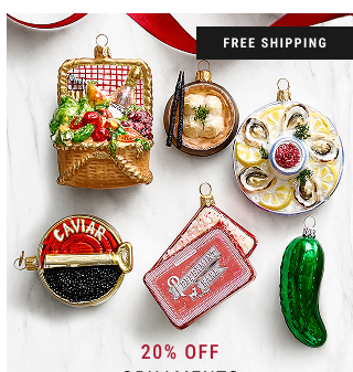 20% Off Ornaments - free shipping