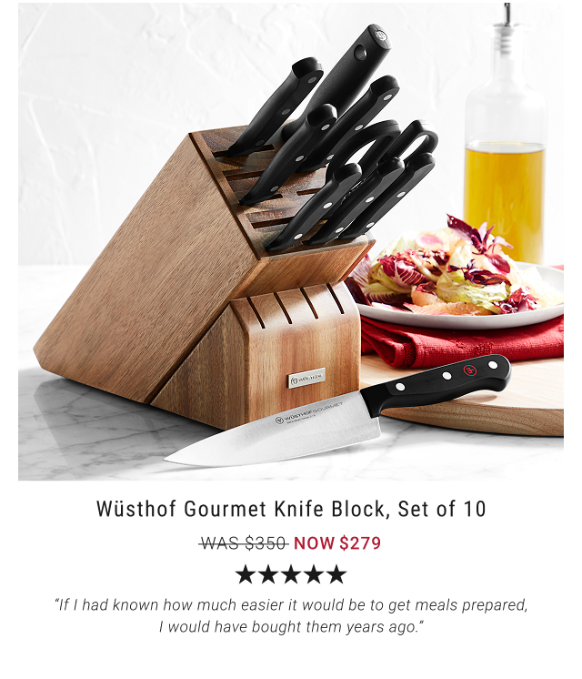 Wüsthof Gourmet Knife Block, Set of 10 NOW $279