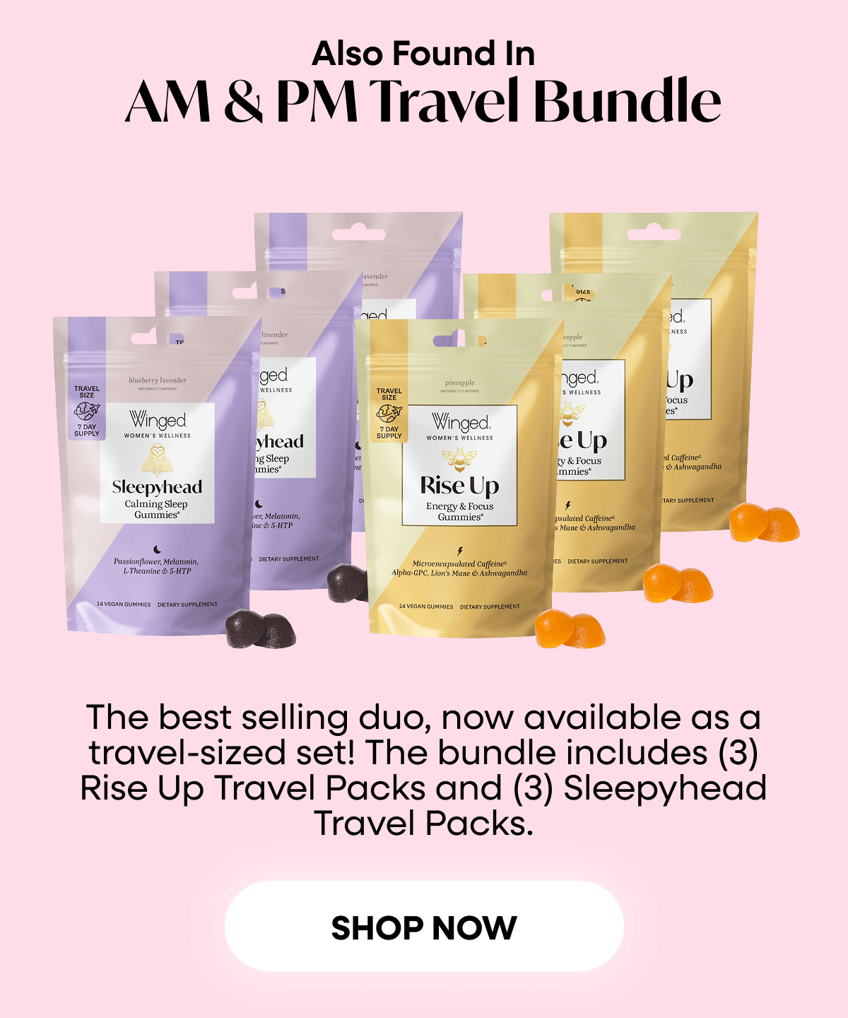 Winged Wellness - AM & PM Travel Bundle