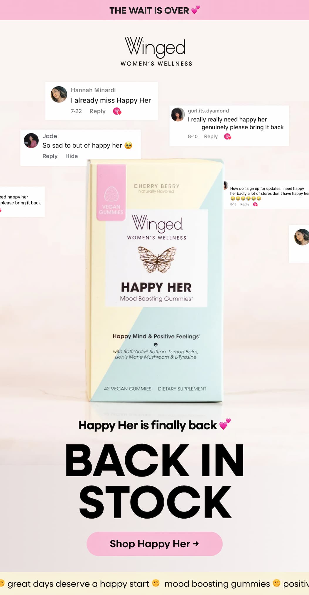 Happy Her is finally back 💕BACK IN STOCK | Shop Happy Her → 