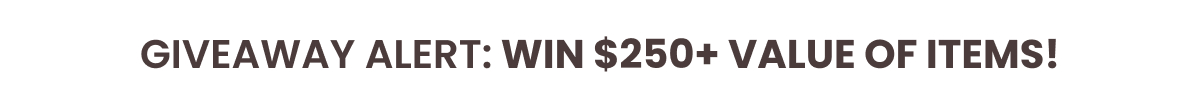 GIVEAWAY ALERT: Win $250+ value of items!