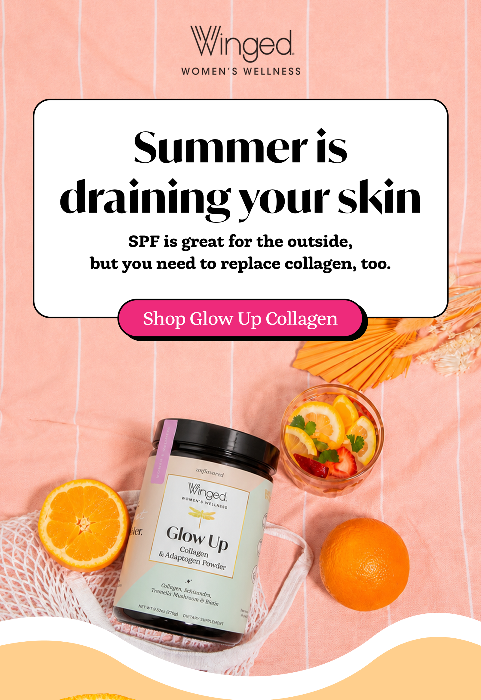 Glow Up Collagen & Stress Powder - Unflavored