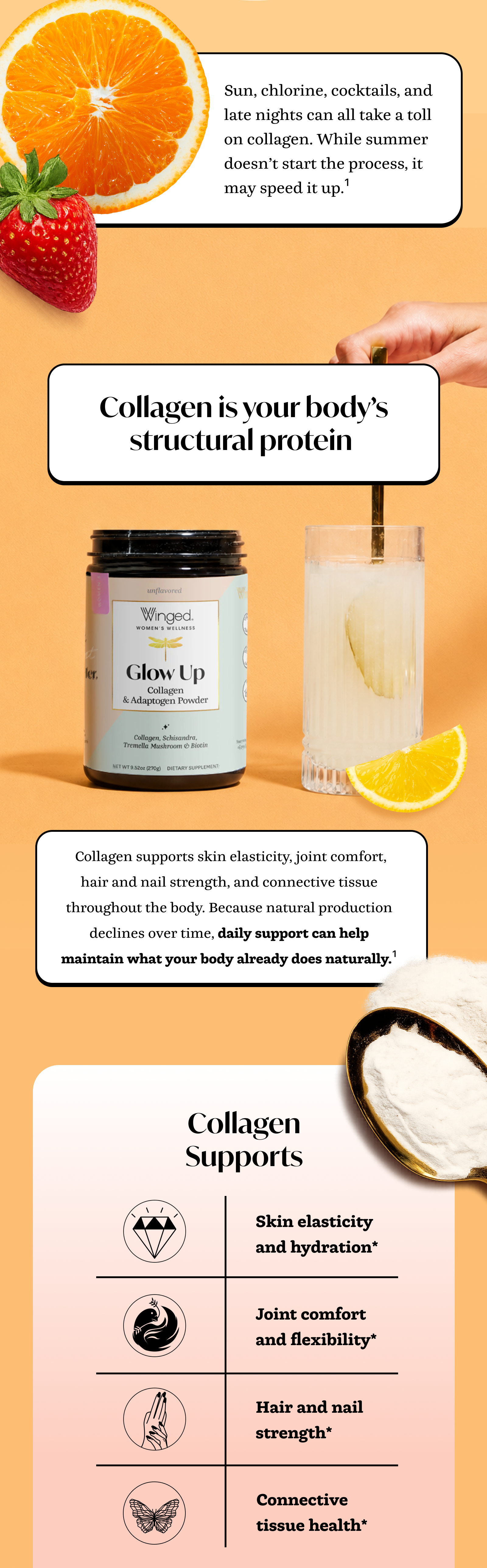 Glow Up Collagen & Stress Powder - Unflavored