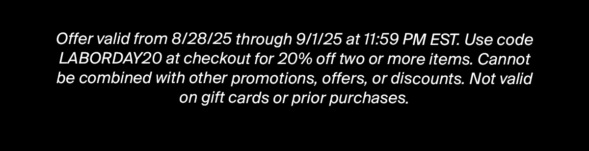 SAVE 20% ON 2+ ITEMS | SHOP NOW