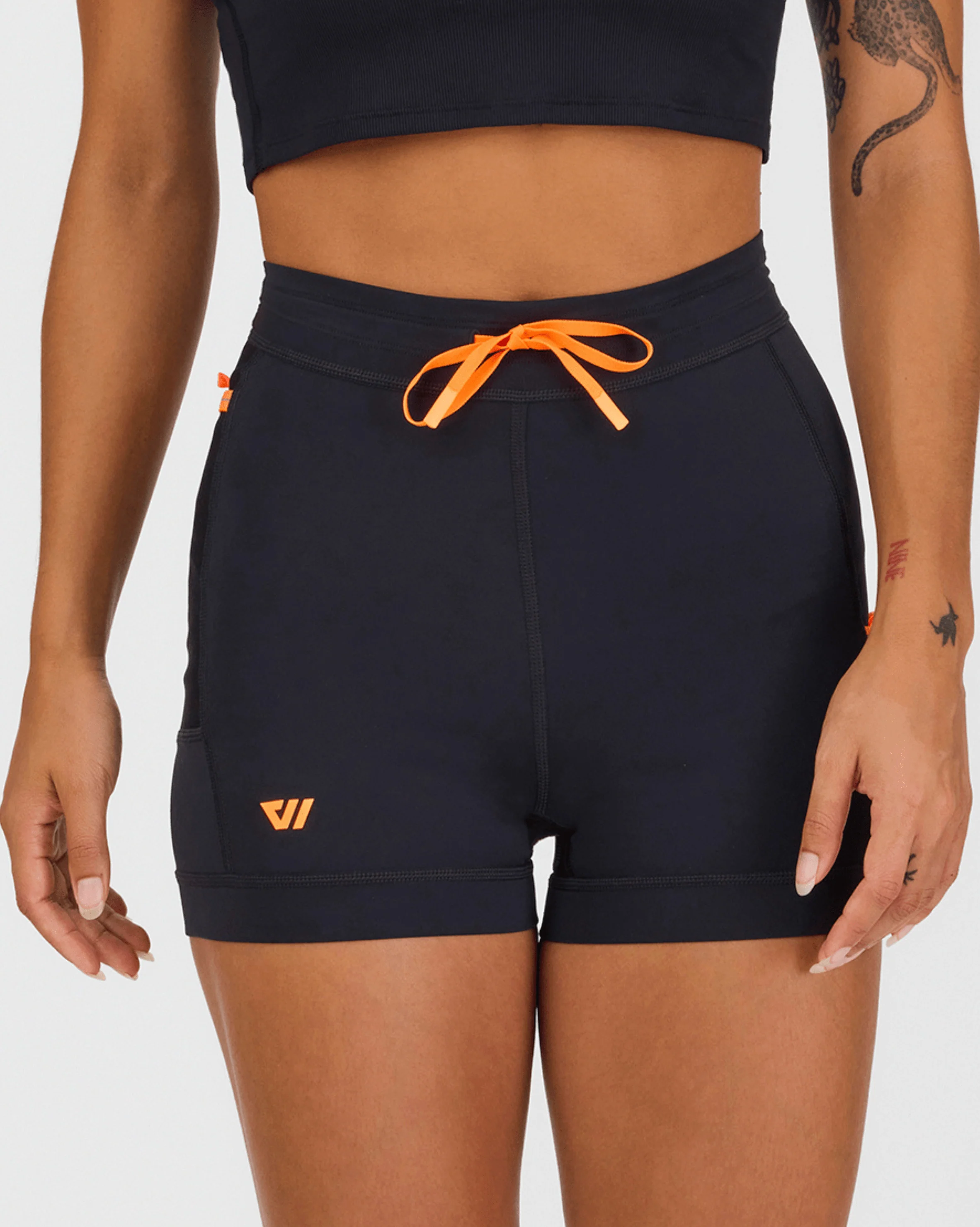 Image of Women's Distance Half Tight in Black w/ Torch