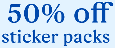 50% off sticker packs