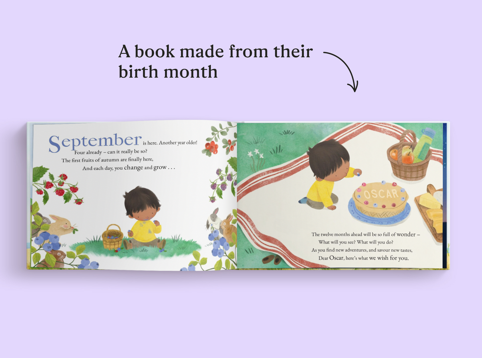 A book made from their birth month