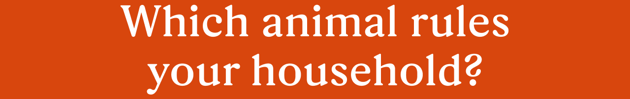 Which animal rules your household?