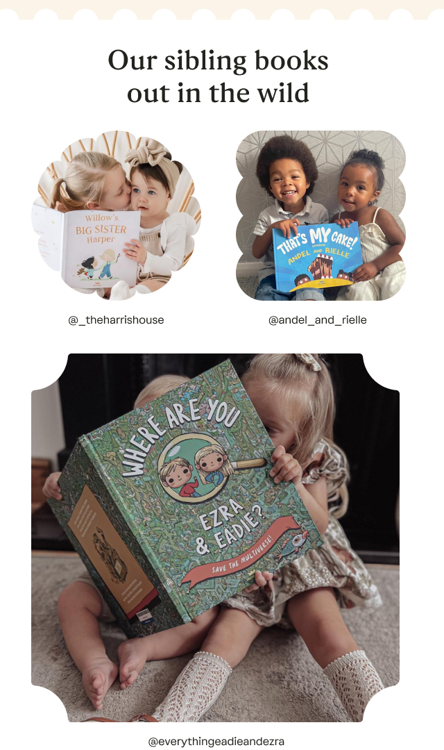 Our sibling books out in the wild 