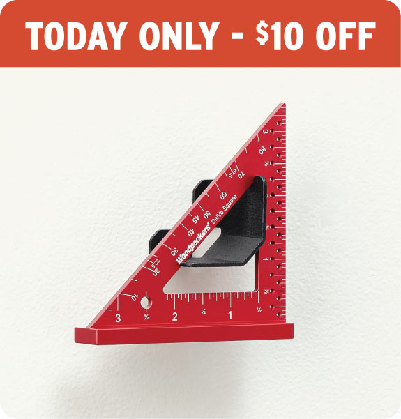 Woodpeckers DelVe Square with Rack-It - Aluminum - 3-1/2"