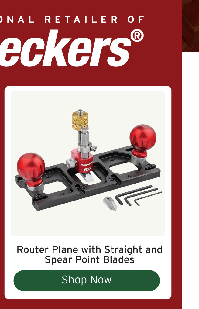 Woodpeckers Router Plane with Straight and Spear Point Blades