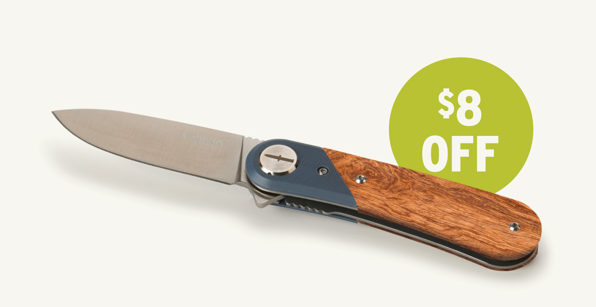 $8 Off CAMILLUS Wildedeer Liner Lock Pocketknife for Hunting and Fishing - Unfinished Kit