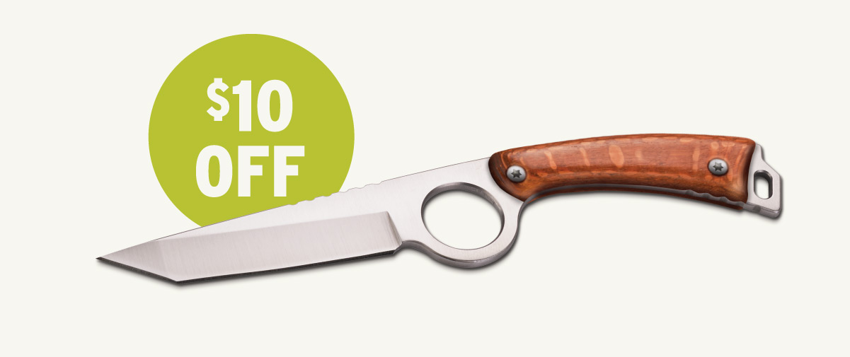 $10 Off WoodRiver Tanto Point Fixed Blade Knife Kit