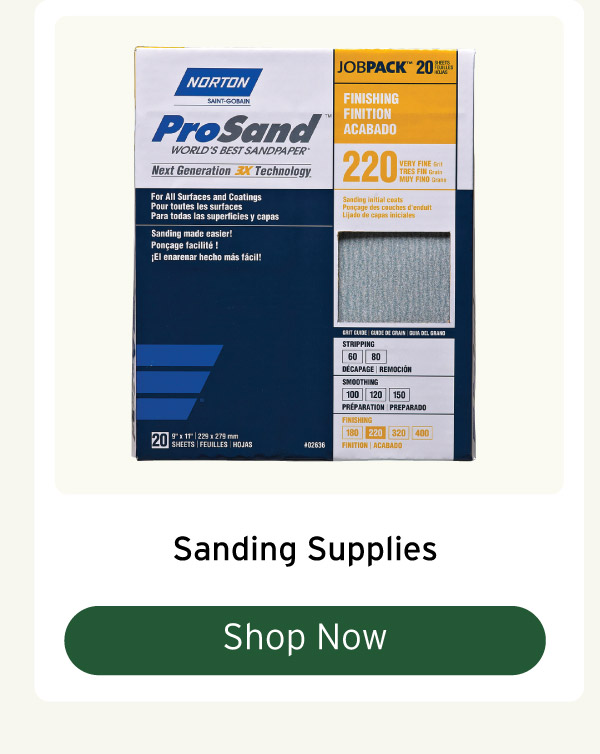 Shop Sanding Supplies