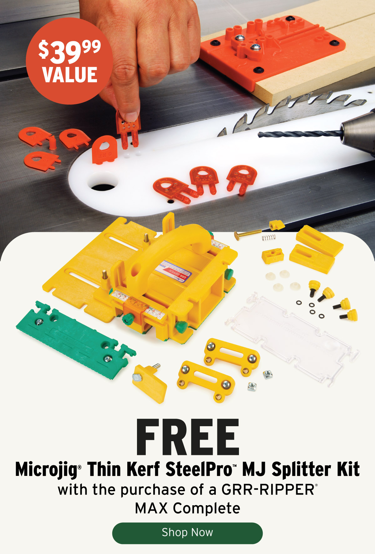 FREE Splitter Kit With Select Microjig Purchase