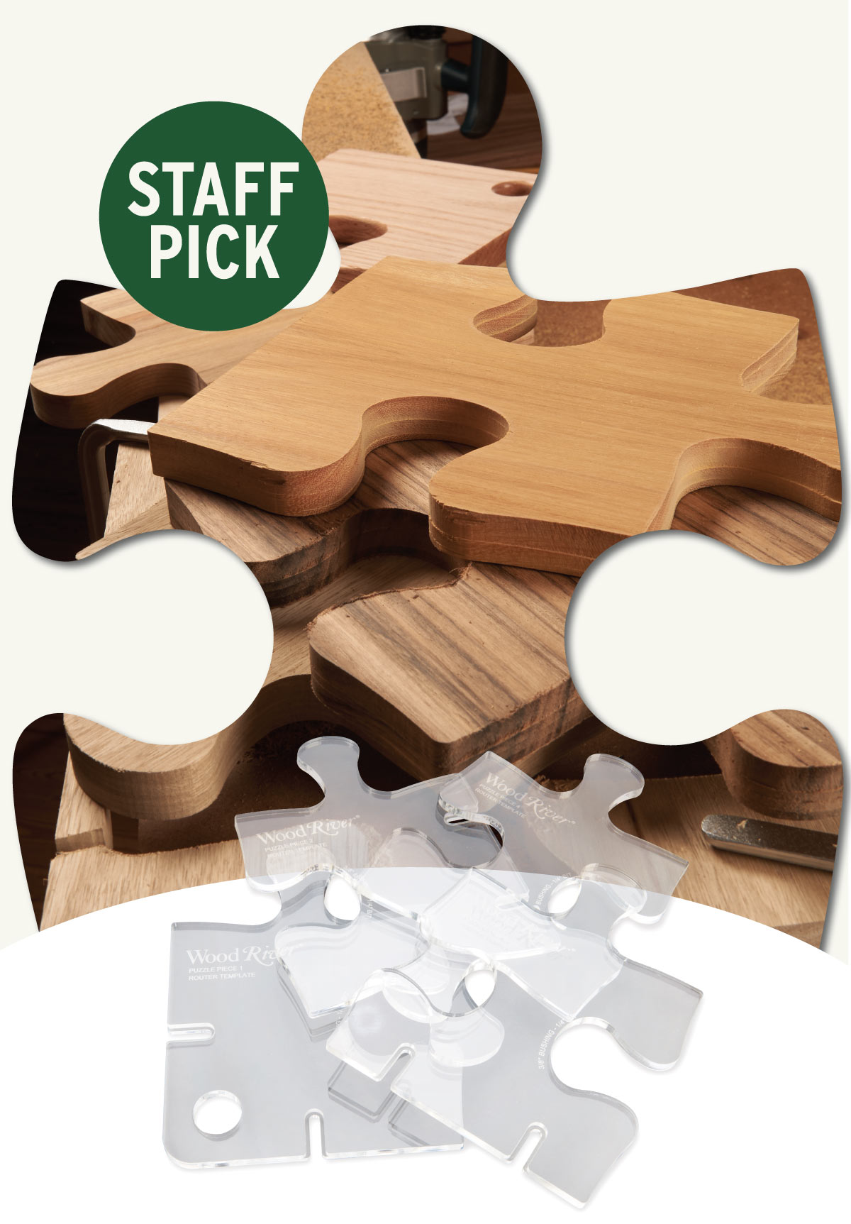 Staff Pick - WoodRiver Puzzle Router Template Set - 4 Piece