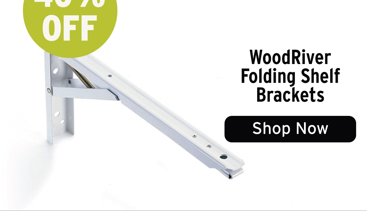 40% Off WoodRiver Folding Shelf Brackets