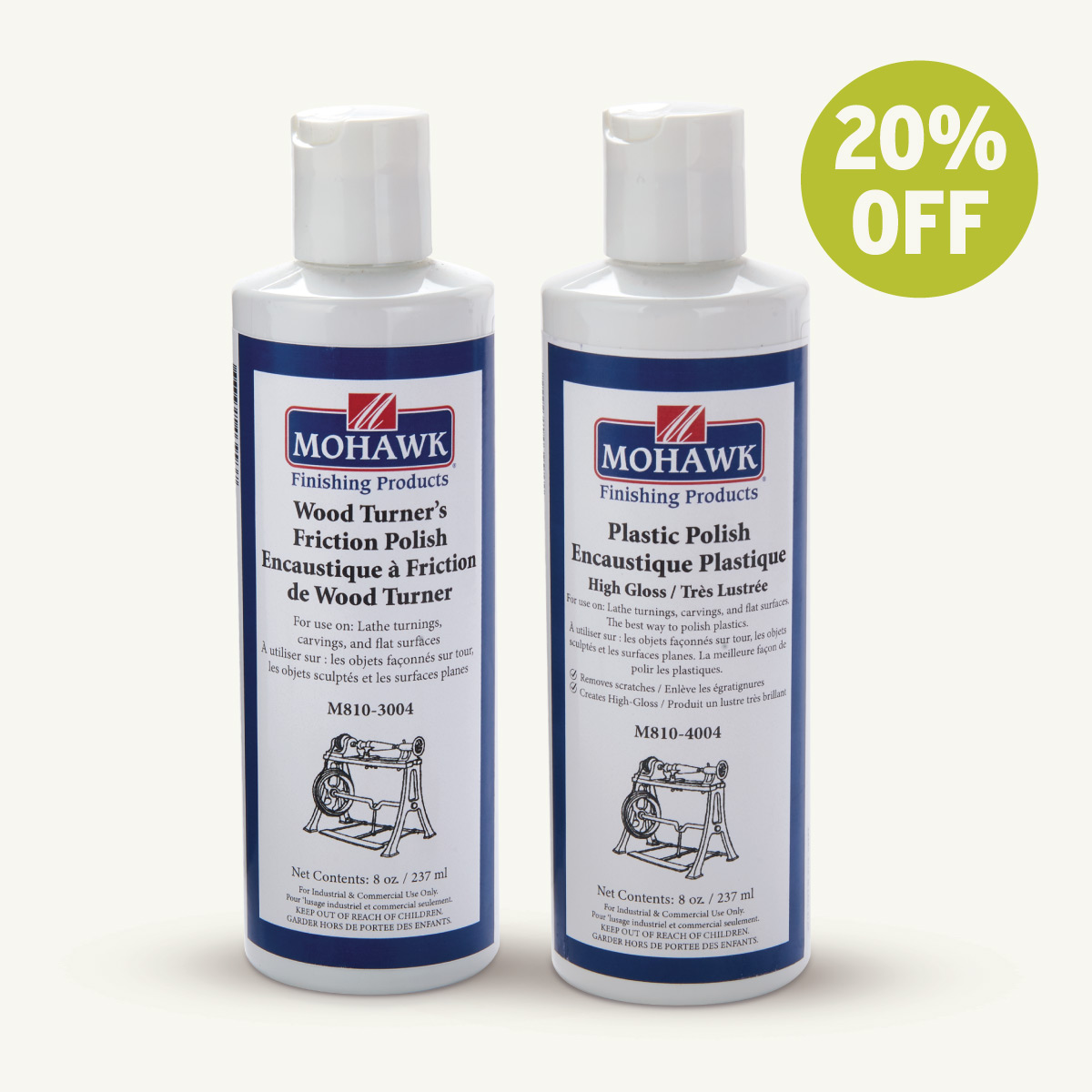 20% Off Mohawk High Gloss Woodturner's Polishes - 8 oz