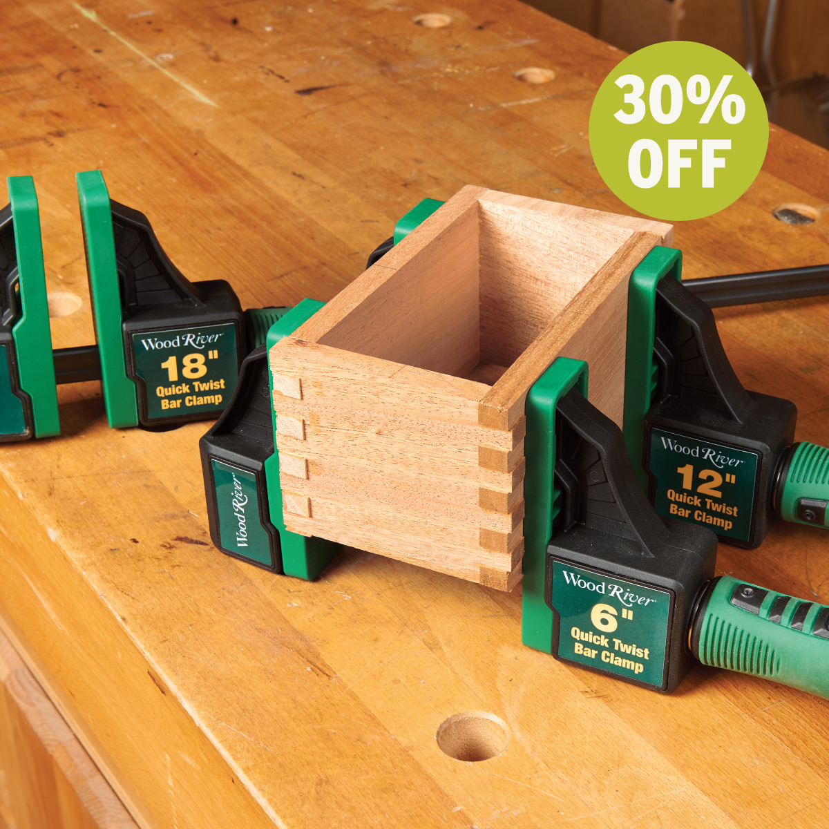 30% Off WoodRiver Quick Twist Bar Clamp