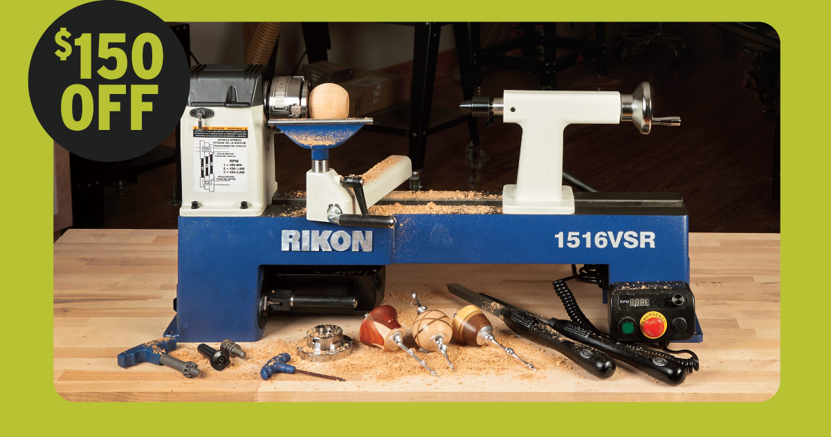 $150 Off Rikon Lathe