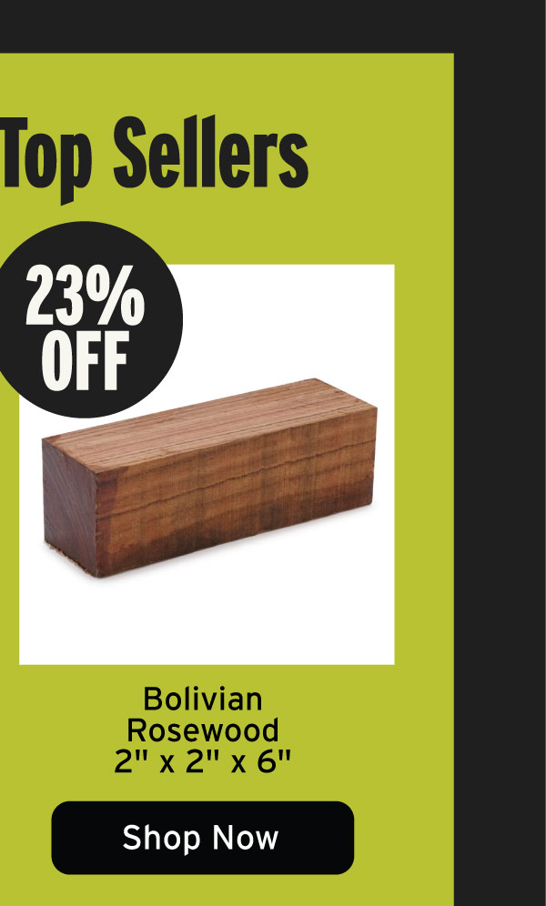 Woodcraft Woodshop Bolivian Rosewood - 2" x 2" x 6"