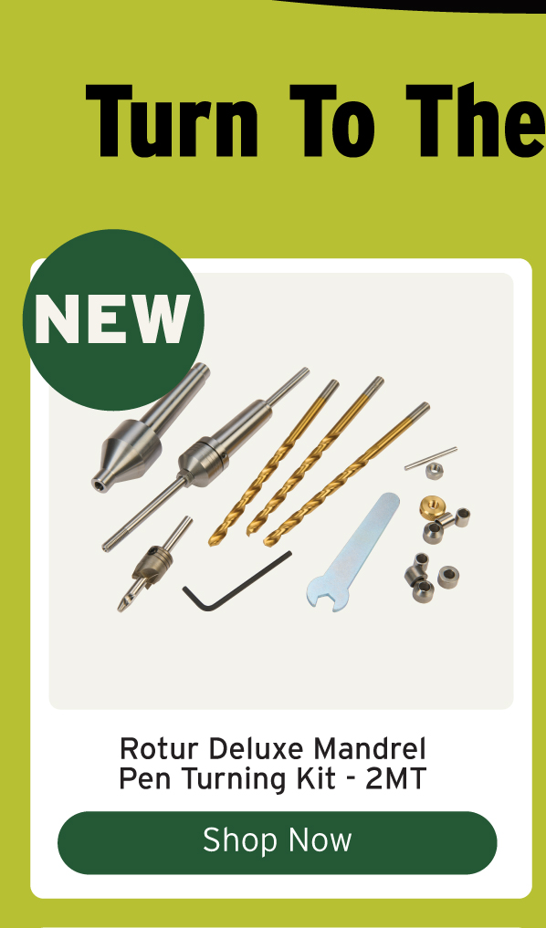 New Rotur Deluxe Mandrel Pen Turning Kit