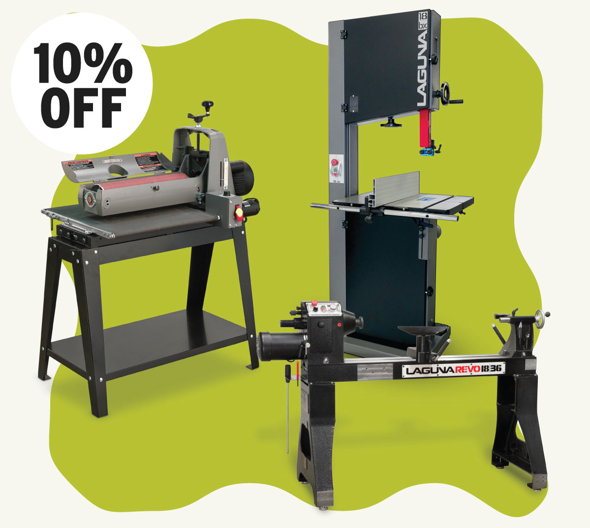 10% Off Laguna Tools & Accessories