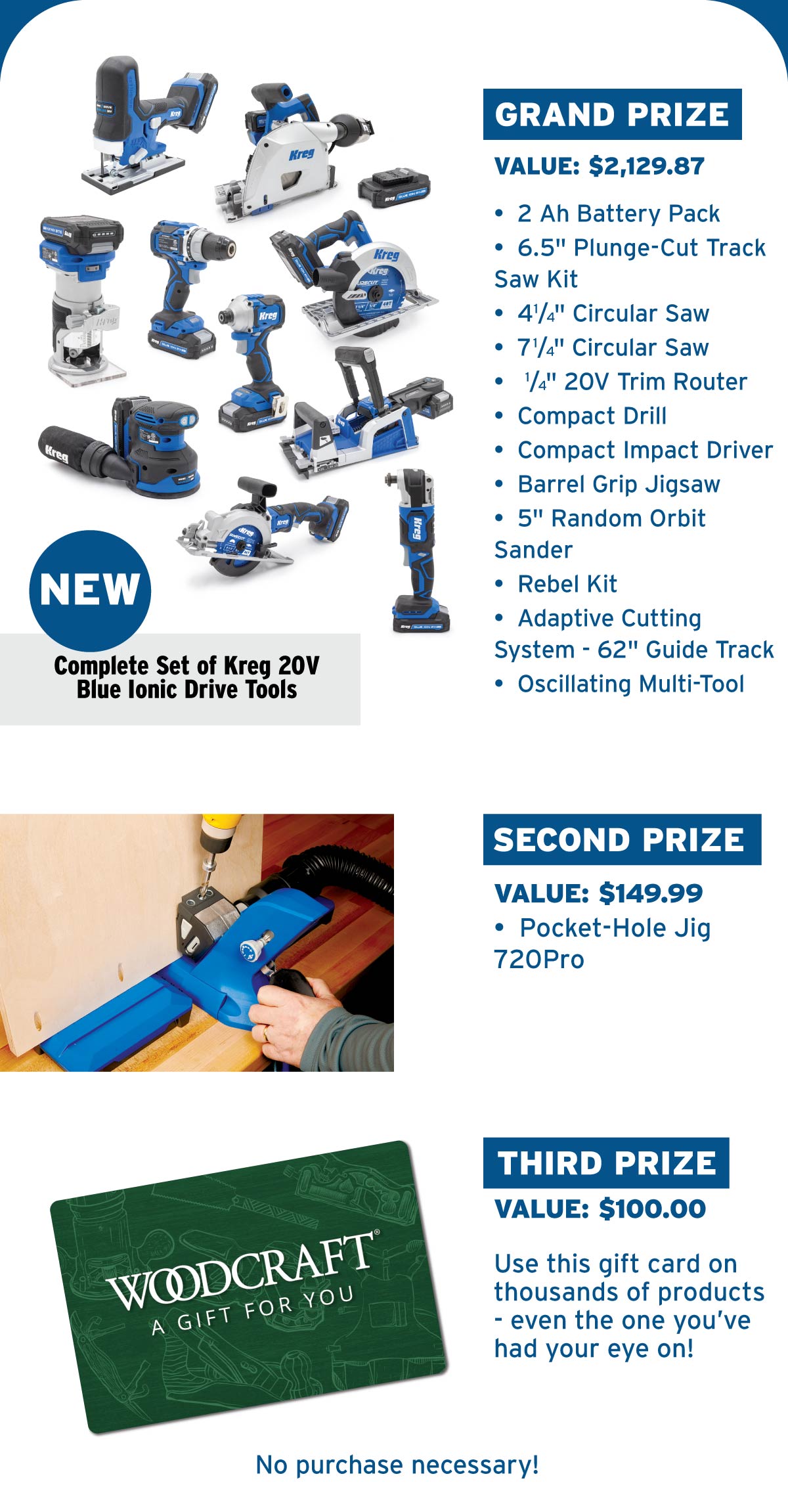 Visit Your Local Store To Enter The Kreg Sweepstakes