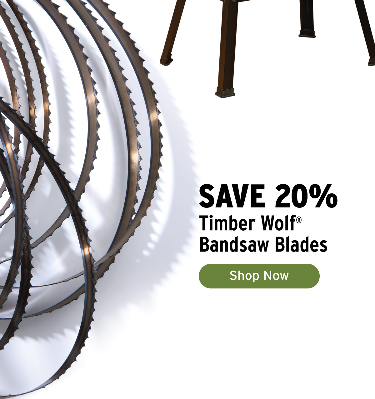 20% Off Timber Wolf Bandsaw Blades