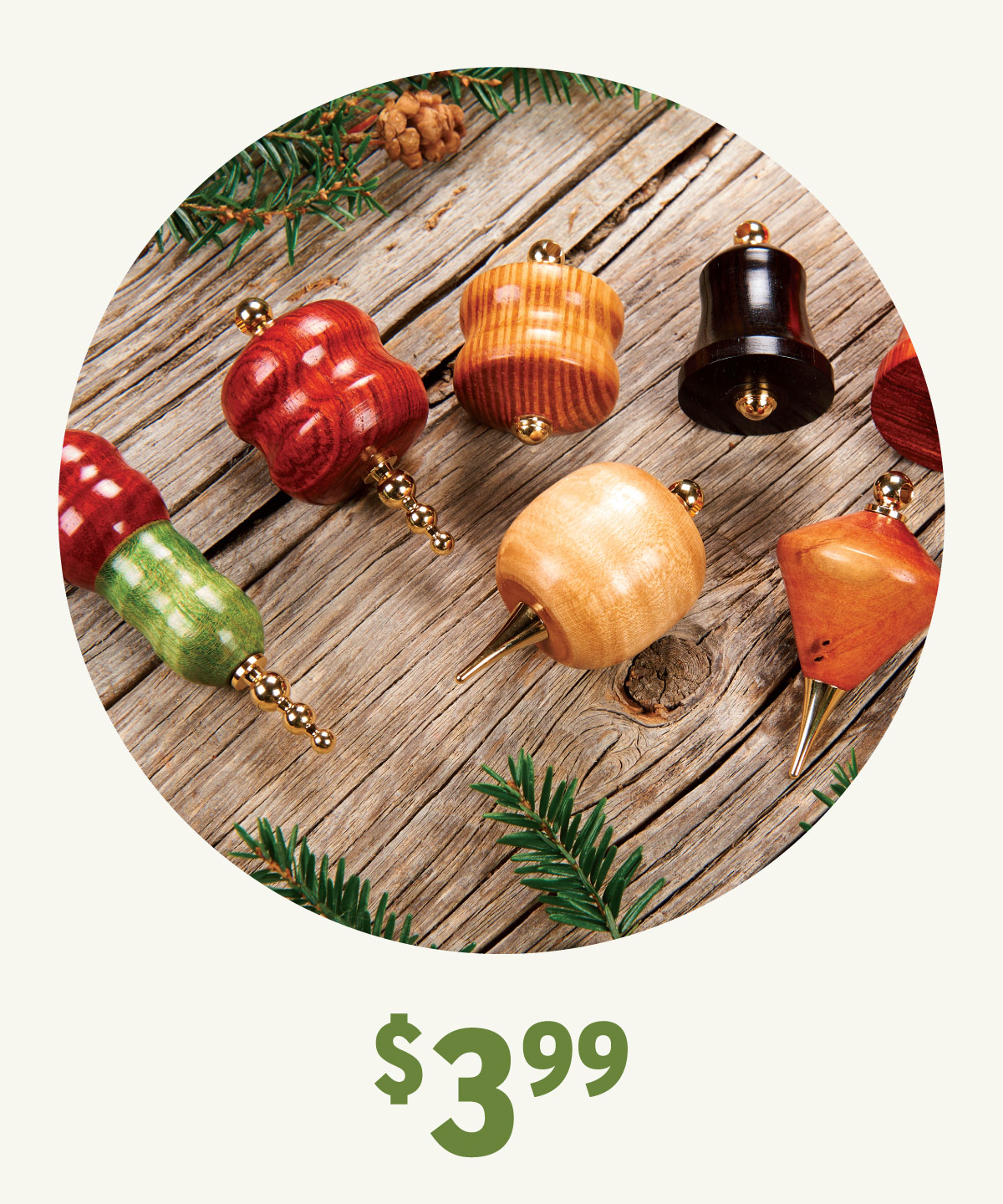 $3.99 WoodRiver Miniature Ornament Turning Kits