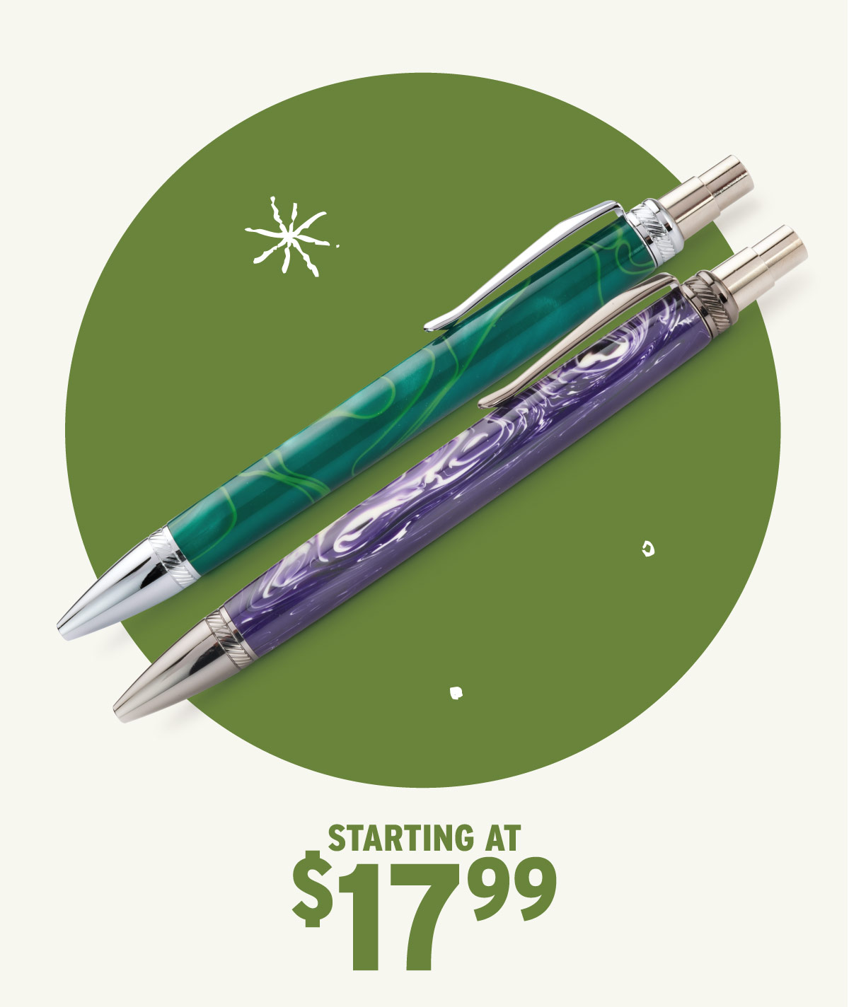 Starting At $17.99 WoodRiver Tenacious Click Ballpoint Pen Kit