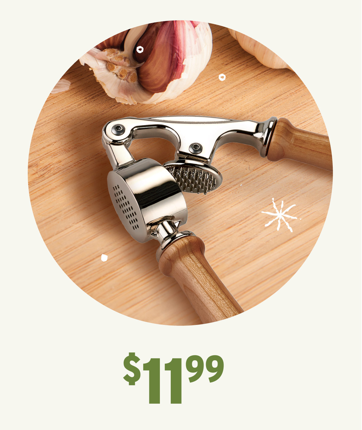 $11.99 WoodRiver Garlic Press Turning Kit