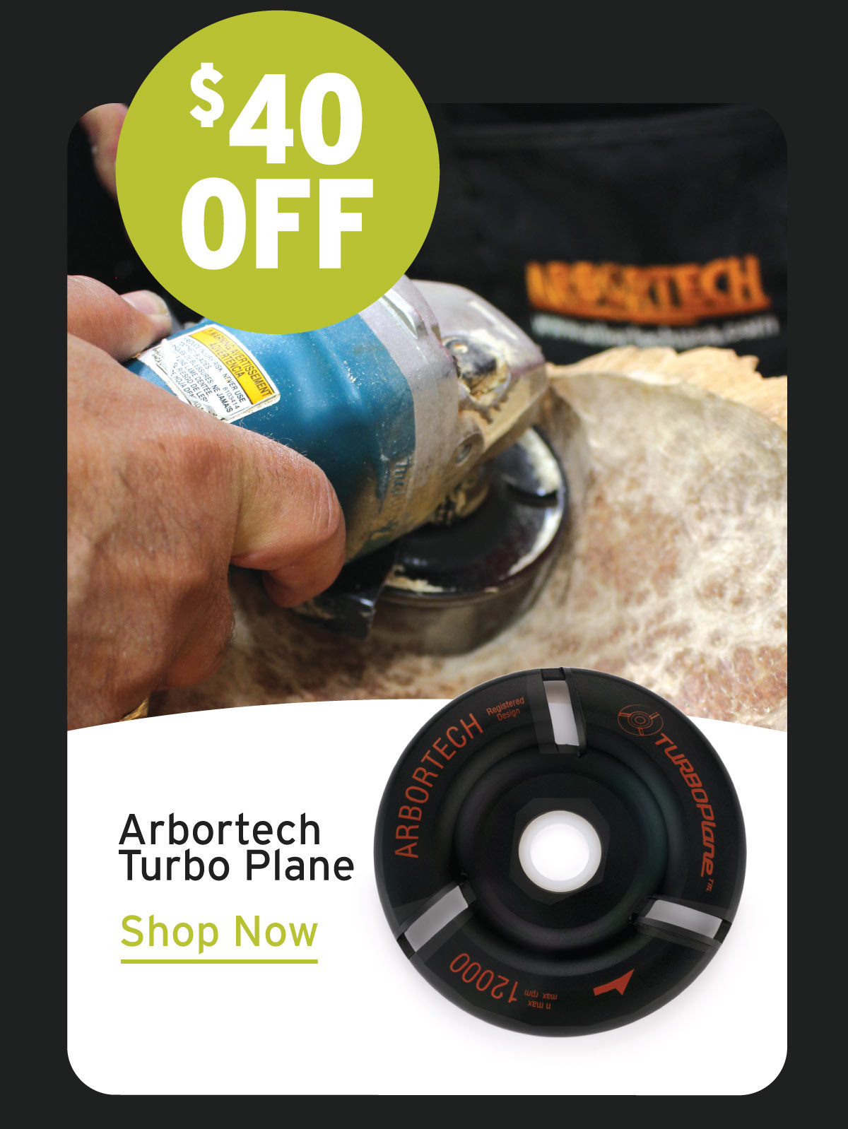 $40 Off Arbortech Turbo Plane