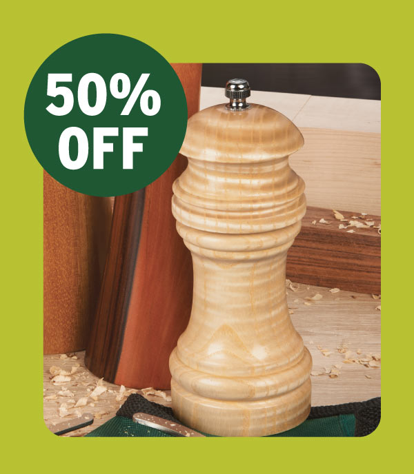 50% Off WoodRiver Pepper or Salt Mill Grinder Mechanism Turning Kits