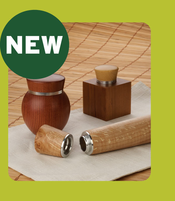 New WoodRiver Threaded Vessel Ring Sets