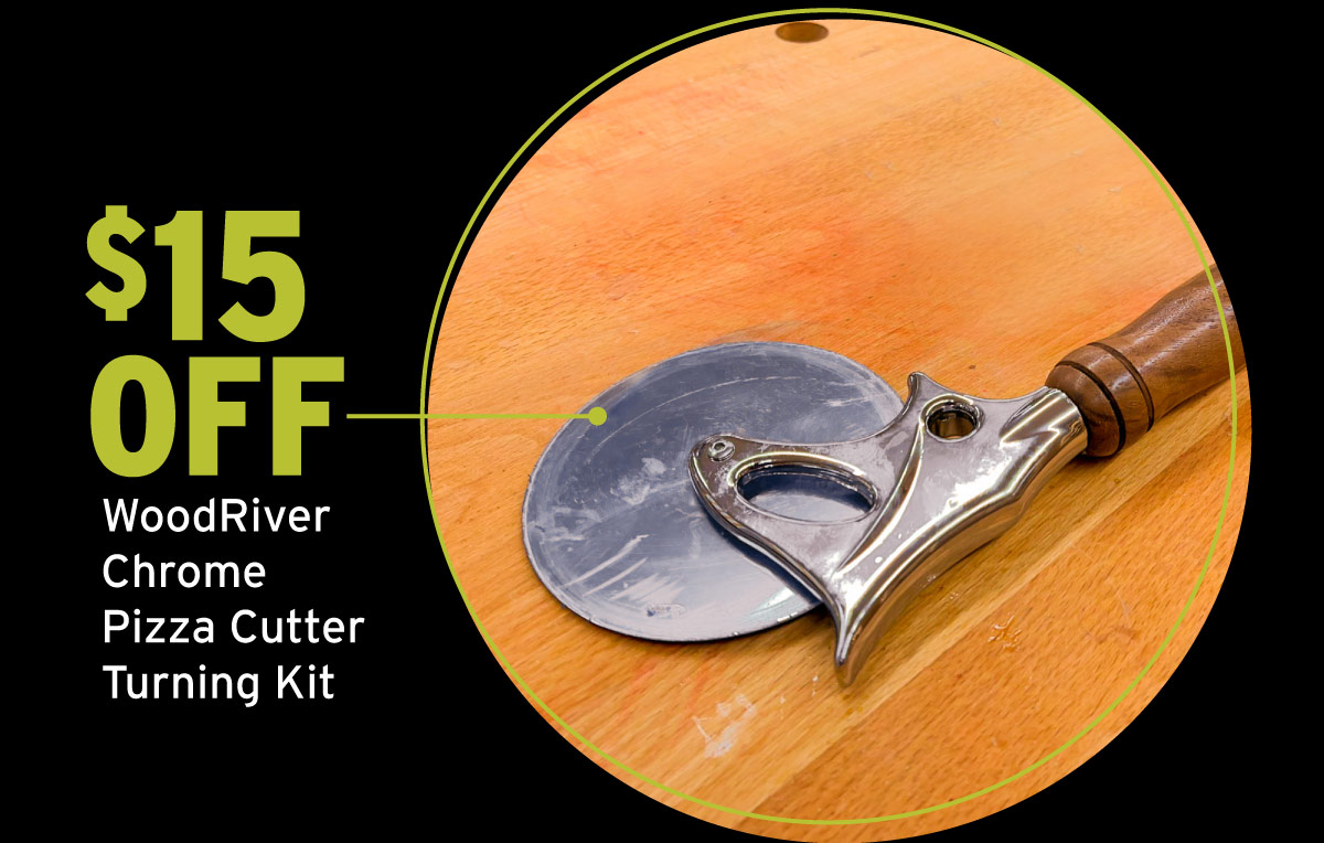 WoodRiver Pizza Cutter Turning Kit - Chrome