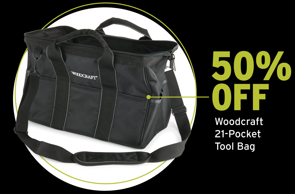 Woodcraft Tool Bag - 21 Pocket - Black