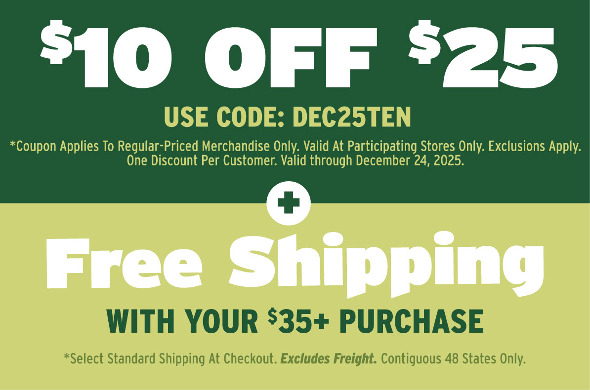 $10 Off $25 Use Code: DEC25TEN Plus Free Shipping On Any $35 Purchase