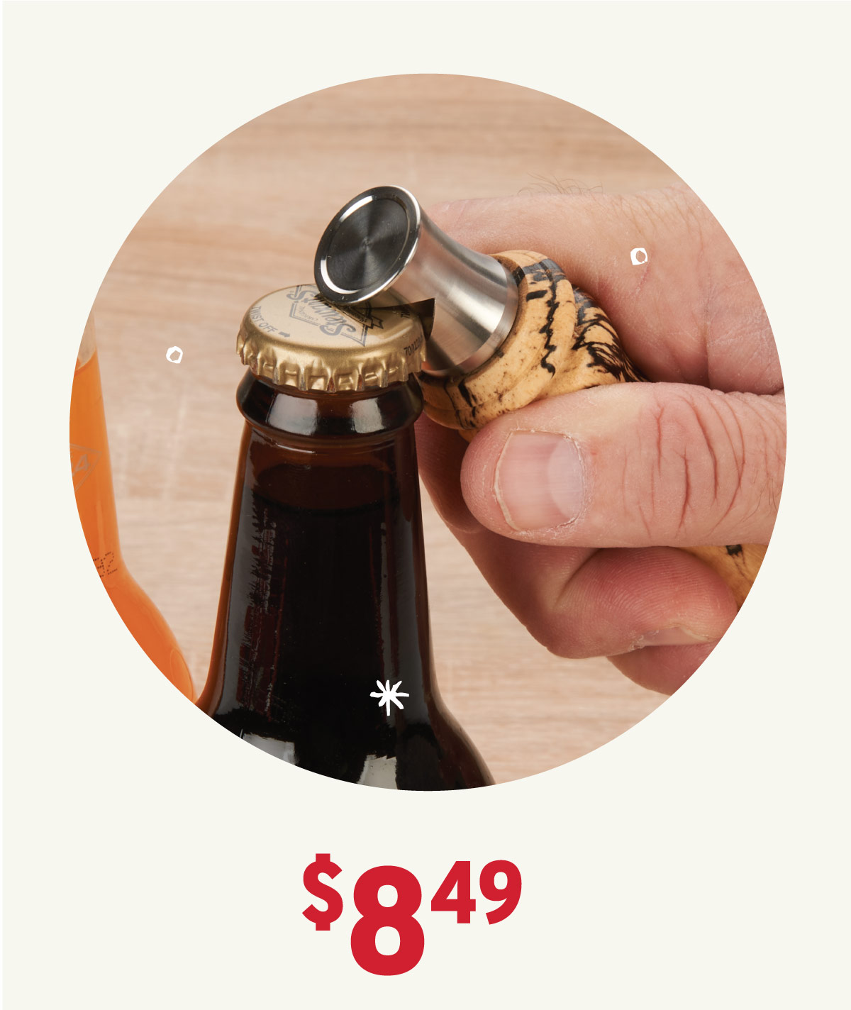 Stainless Bottle Stoppers Stand-Up Stainless Steel Bottle Opener Turning Kit
