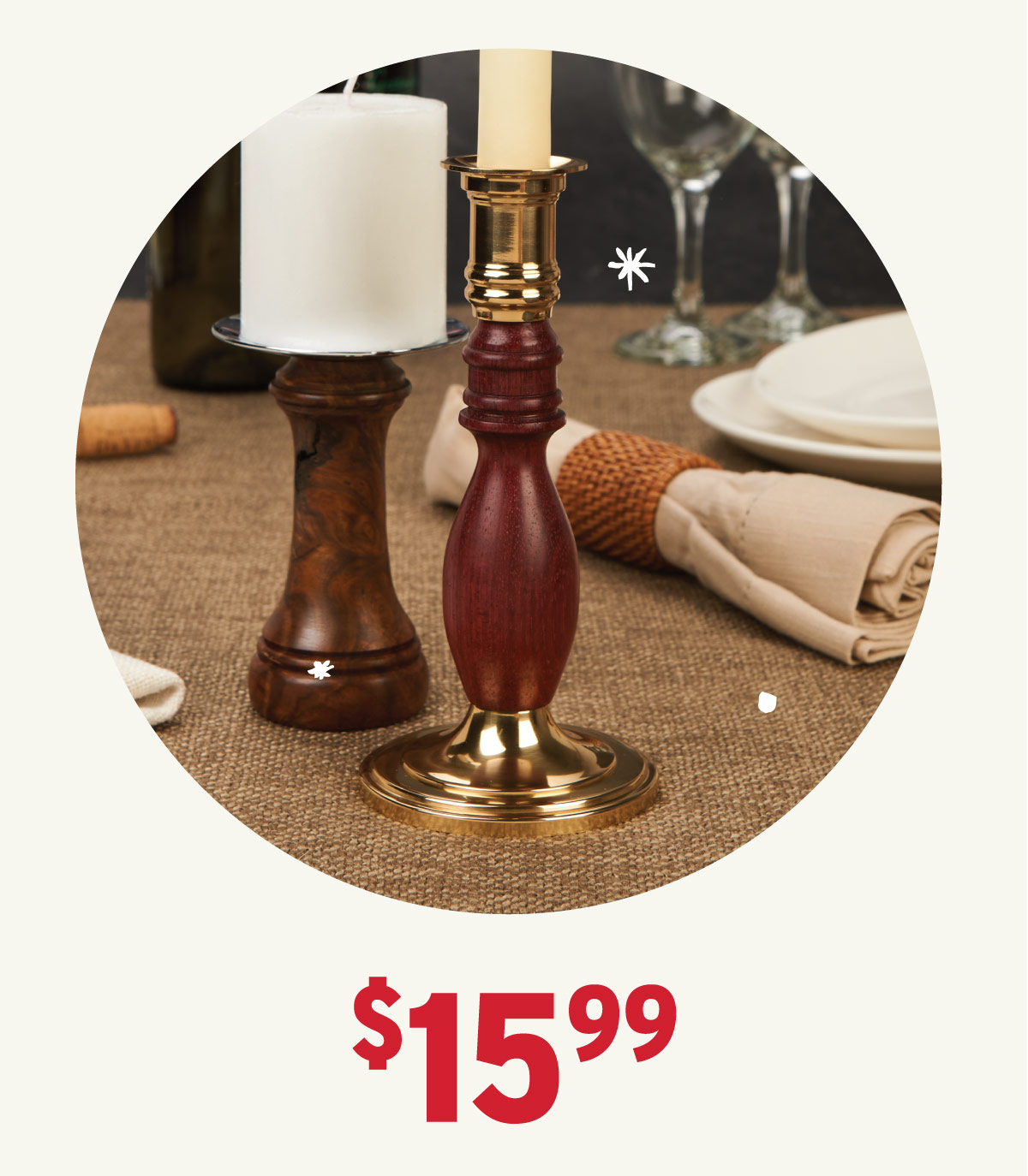 WoodRiver Candle Holder Turning Kit