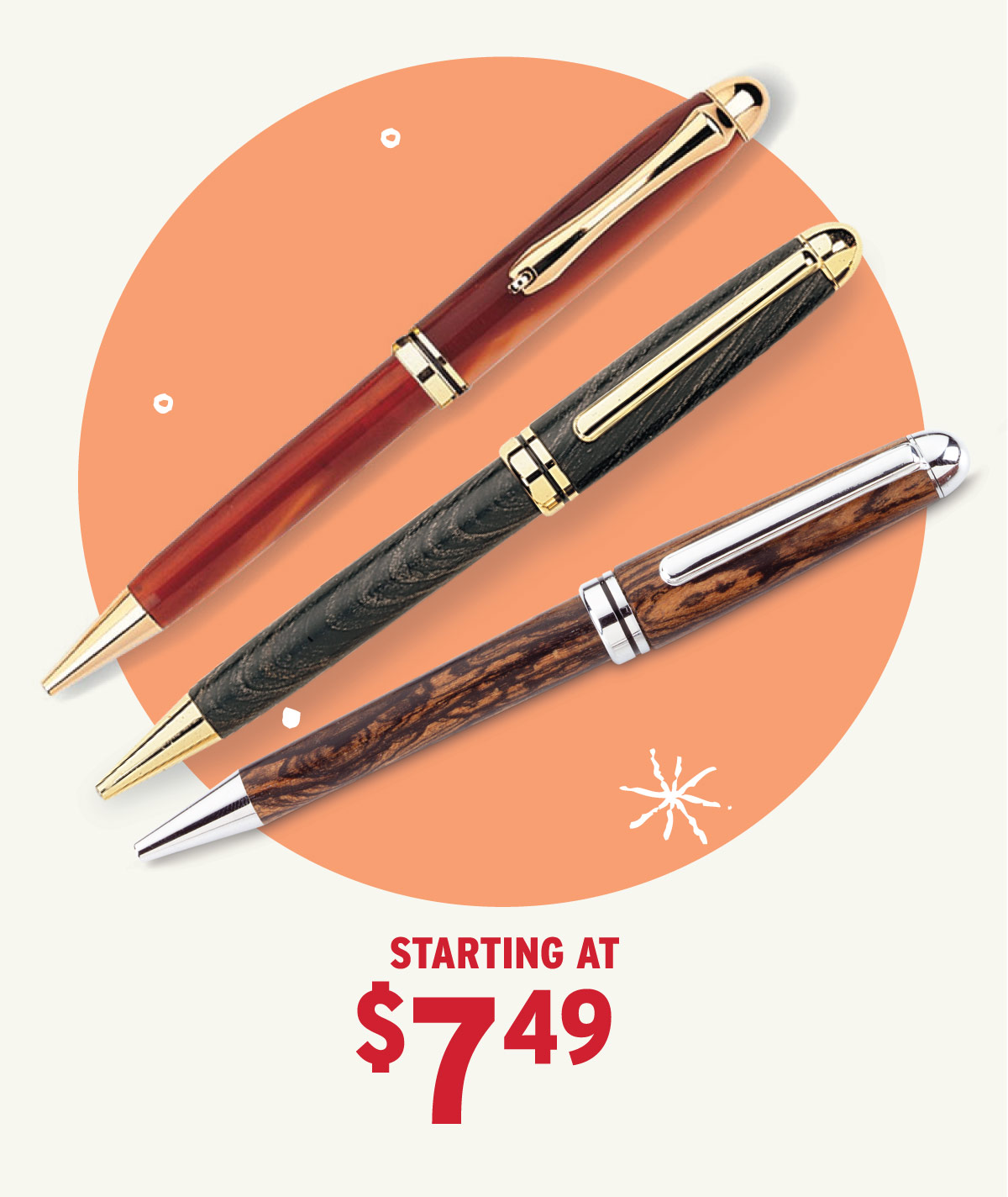 25% Off WoodRiver European Style Pen Kits