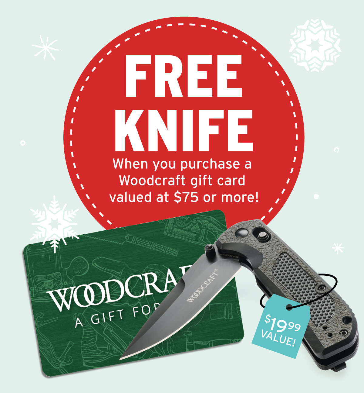 Free Knife With $75+ Gift Card Purchase