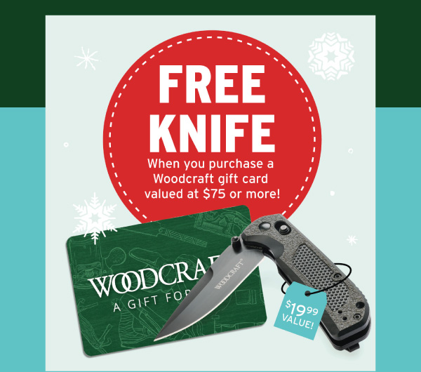 Free Knife With $75+ Gift Card Purchase