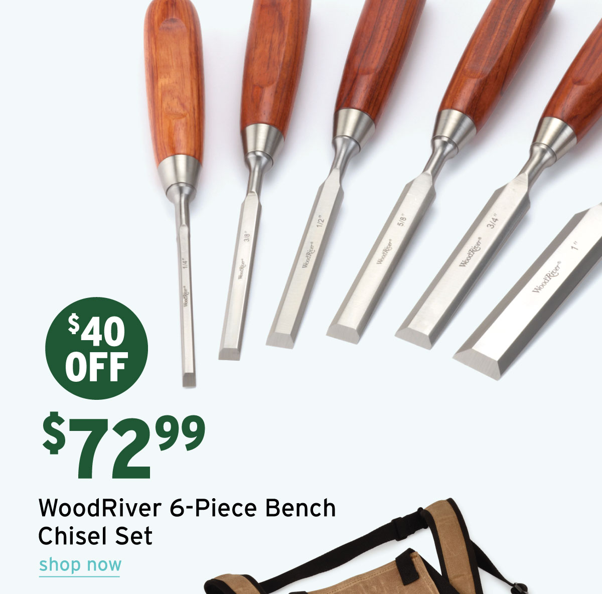 WoodRiver Bench Chisel Set - 6 Piece
