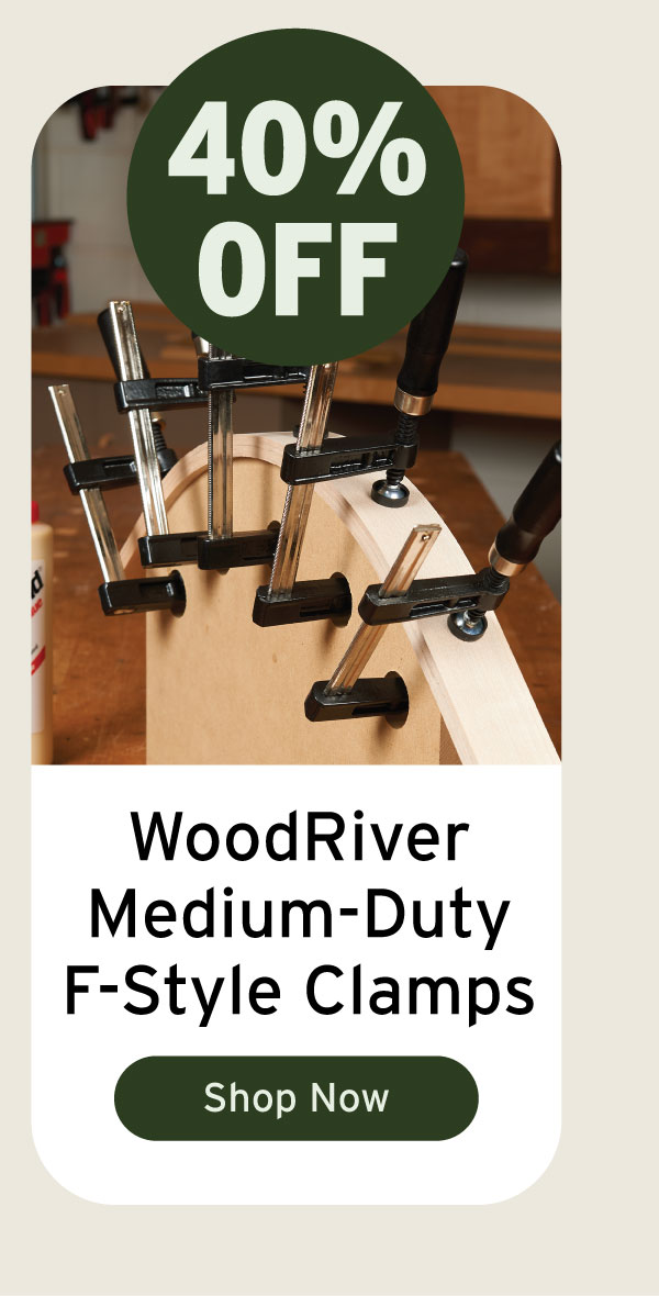 WOODRIVER Medium-Duty No-Tip F-Clamp