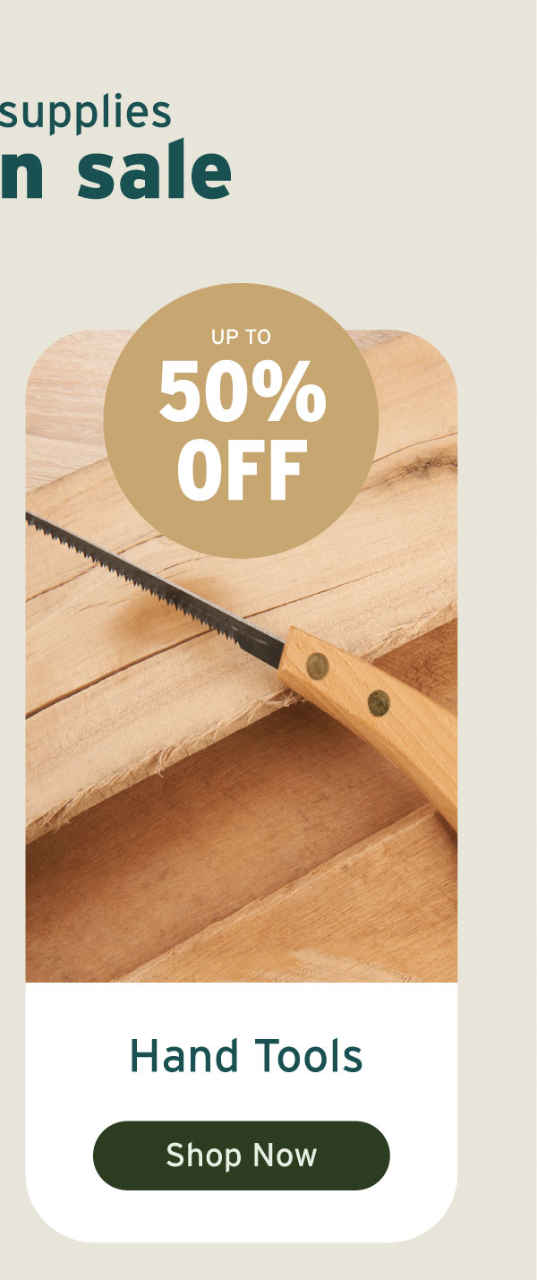 Up To 50% Off Hand Tools