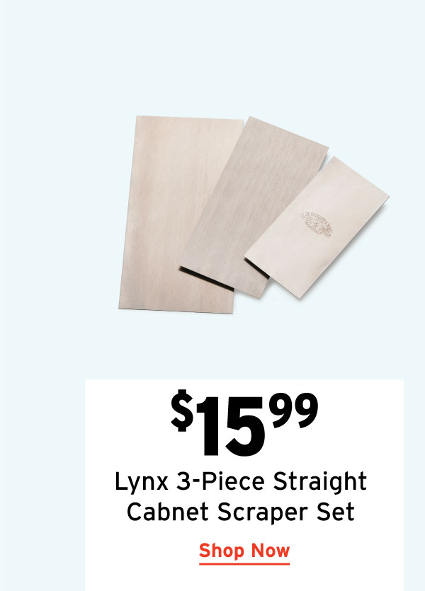 Lynx Straight Cabinet Scraper Set - 3 Piece