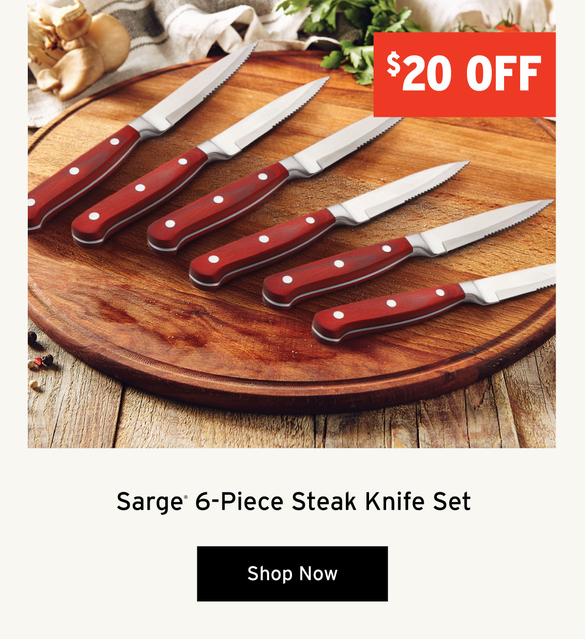 Sarge 6-Piece Steak Knife Set