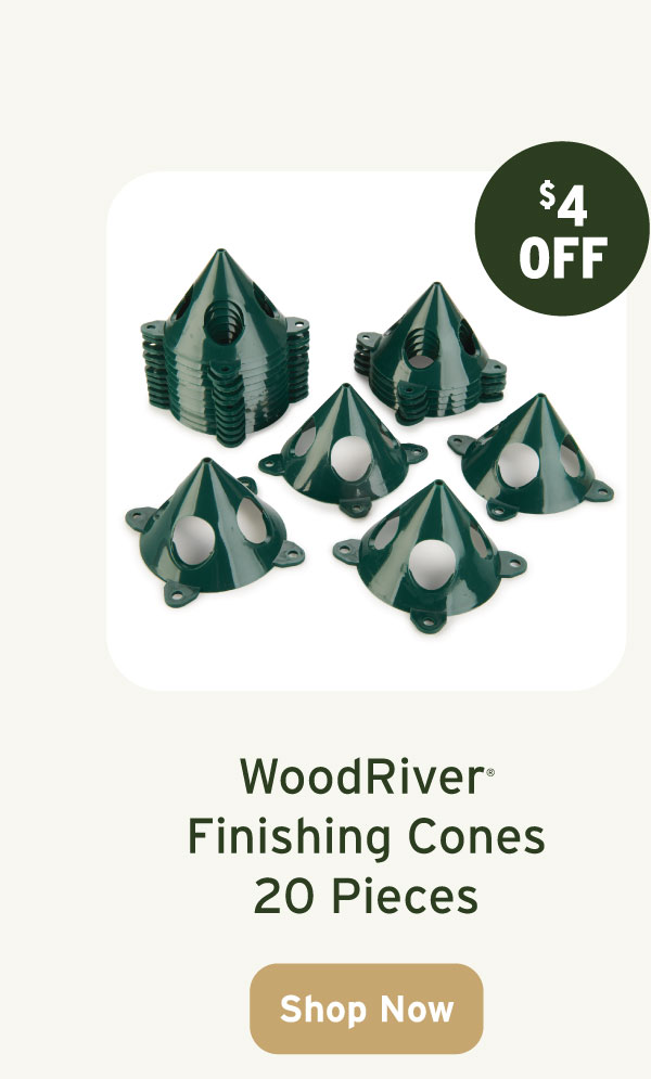 WoodRiver Finishing Cones - 20 Piece