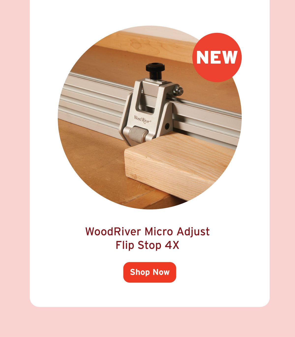 WoodRiver Micro Adjust Flip Stop 4X